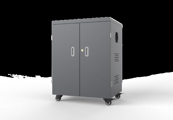 54 Slots USB Charging Cart with German Medical Standard Wheels and Locks Fully Assembled Tablet Charging Trolley