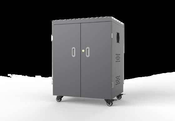 Camione di ricarica USB da 54 porte con sistema di protezione della sicurezza 8S e ventilatori di raffreddamento per la memorizzazione dei tablet