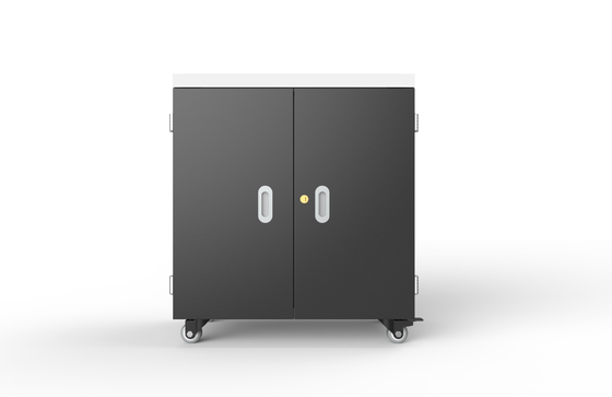 AHL-E36 Tablet cabinet di ricarica con serrature e chiavi di sicurezza e 4 ruote