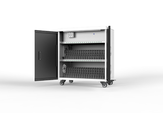AHL-E36 Tablet cabinet di ricarica con serrature e chiavi di sicurezza e 4 ruote