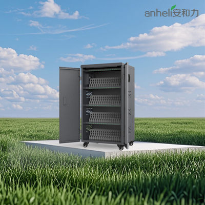 Armadio di ricarica per tablet in lamiera zincata Carrello di ricarica di grande capacità con 64 porte USB