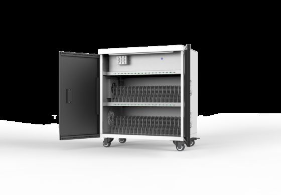 Carrello di ricarica per tablet a 36 porte con 2 ruote con freno e uscita 5V 2A per uso scolastico