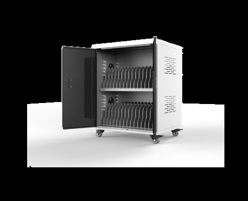 Armadio di ricarica per laptop Chromebook Carrello di ricarica per alimentazione CA da 30 slot con ricarica diretta