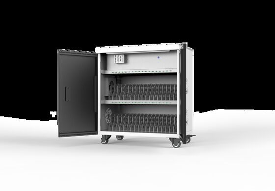 Lockable 36 USB Ports Charging Cabinet with Galvanized Sheet Construction and German Medical-Grade Wheels