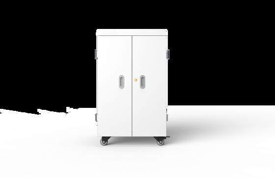 Carrello di ricarica AC a 42 porte mobile con struttura in lamiera zincata e ruote standard medicali tedesche