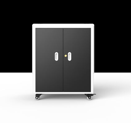 30 Charging Ports Laptop Charging Cabinet with Galvanized Sheet Construction and Cooling Fans for Chromebooks