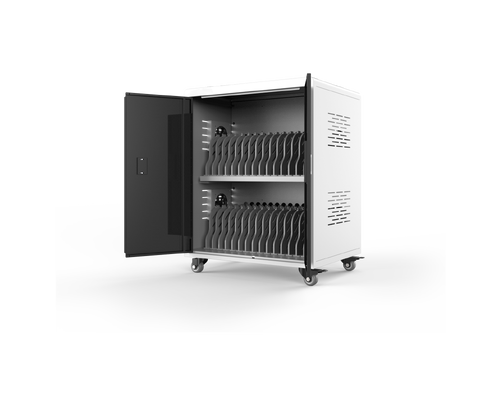Carrelli di ricarica per laptop Chromebook con 30 prese di corrente AC