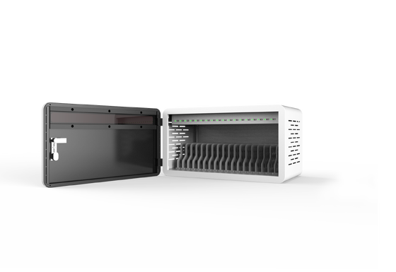 Armadietto di ricarica per iPad da scrivania con 18 slot per ricarica USB Type